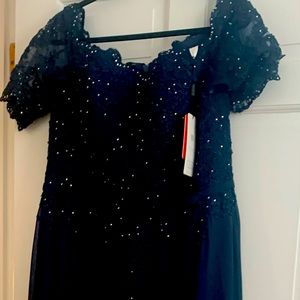 Ladies size 16 Dark Navy Dress for MOB. Never work and in excellent condition.